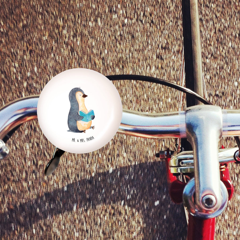 XL Fahrradklingel Pinguin Buch Fahrradklingel, Fahrradglocke, Fahrrad, Mountainbike, Lenker, Laut, Motiv, Klang, Pinguin, Pinguine, Buch, Lesen, Bücherwurm, Nichtstun, Faulenzen, Ferien, Urlaub, Freizeit