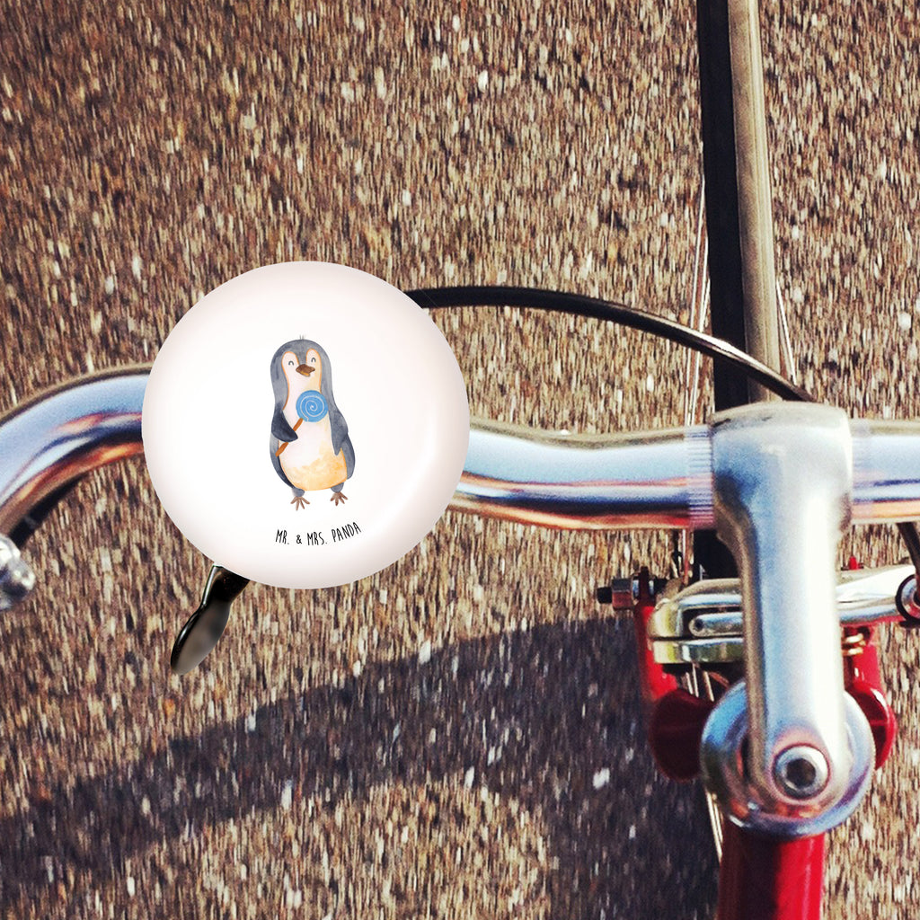 XL Fahrradklingel Pinguin Lolli Fahrradklingel, Fahrradglocke, Fahrrad, Mountainbike, Lenker, Laut, Motiv, Klang, Pinguin, Pinguine, Lolli, Süßigkeiten, Blödsinn, Spruch, Rebell, Gauner, Ganove, Rabauke