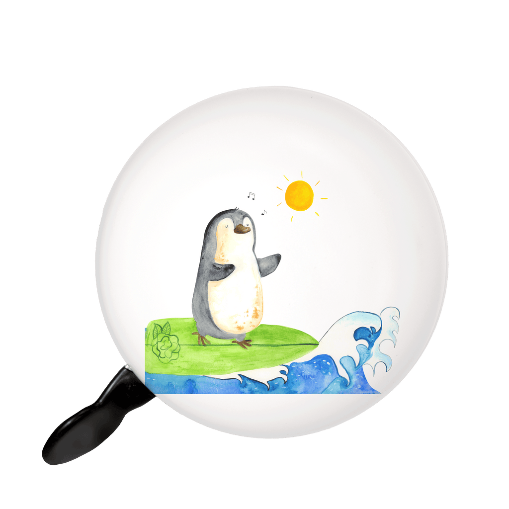 XL Fahrradklingel Pinguin Surfer Fahrradklingel, Fahrradglocke, Fahrrad, Mountainbike, Lenker, Laut, Motiv, Klang, Pinguin, Pinguine, surfen, Surfer, Hawaii, Urlaub, Wellen, Wellen reiten, Portugal