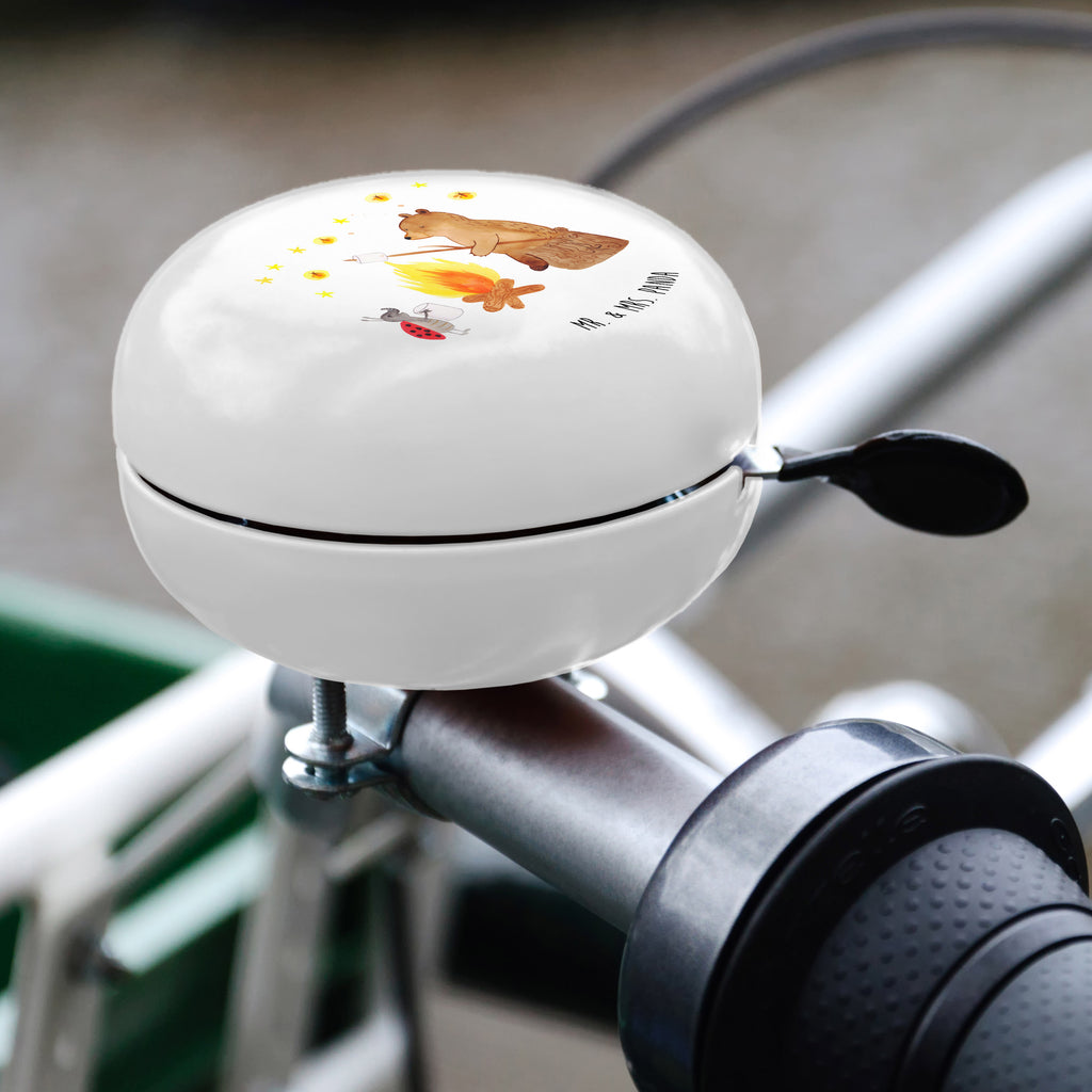 XL Fahrradklingel Bär & Marienkäfer Lagerfeuer Fahrradklingel, Fahrradglocke, Fahrrad, Mountainbike, Lenker, Laut, Motiv, Klang, Bär, Teddy, Teddybär, Lagerfeuer