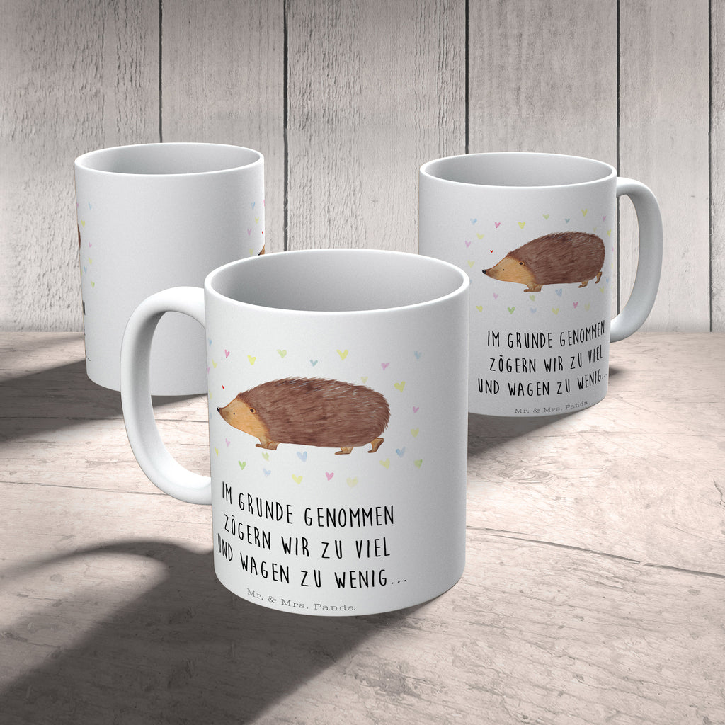 Tasse Igel Herzen Liebe, Herz, Herzen, Igel, Vertrauen, Kuss, Leben Becher, Kaffeetasse, Kaffeebecher, Tee, Frühstück, Büro  süße Tiermotive, gute Laune, lustige Sprüche, Tiere