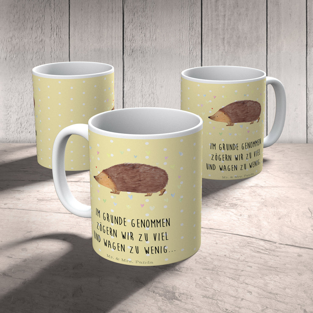 Tasse Igel Herzen Liebe, Herz, Herzen, Igel, Vertrauen, Kuss, Leben Becher, Kaffeetasse, Kaffeebecher, Tee, Frühstück, Büro  süße Tiermotive, gute Laune, lustige Sprüche, Tiere