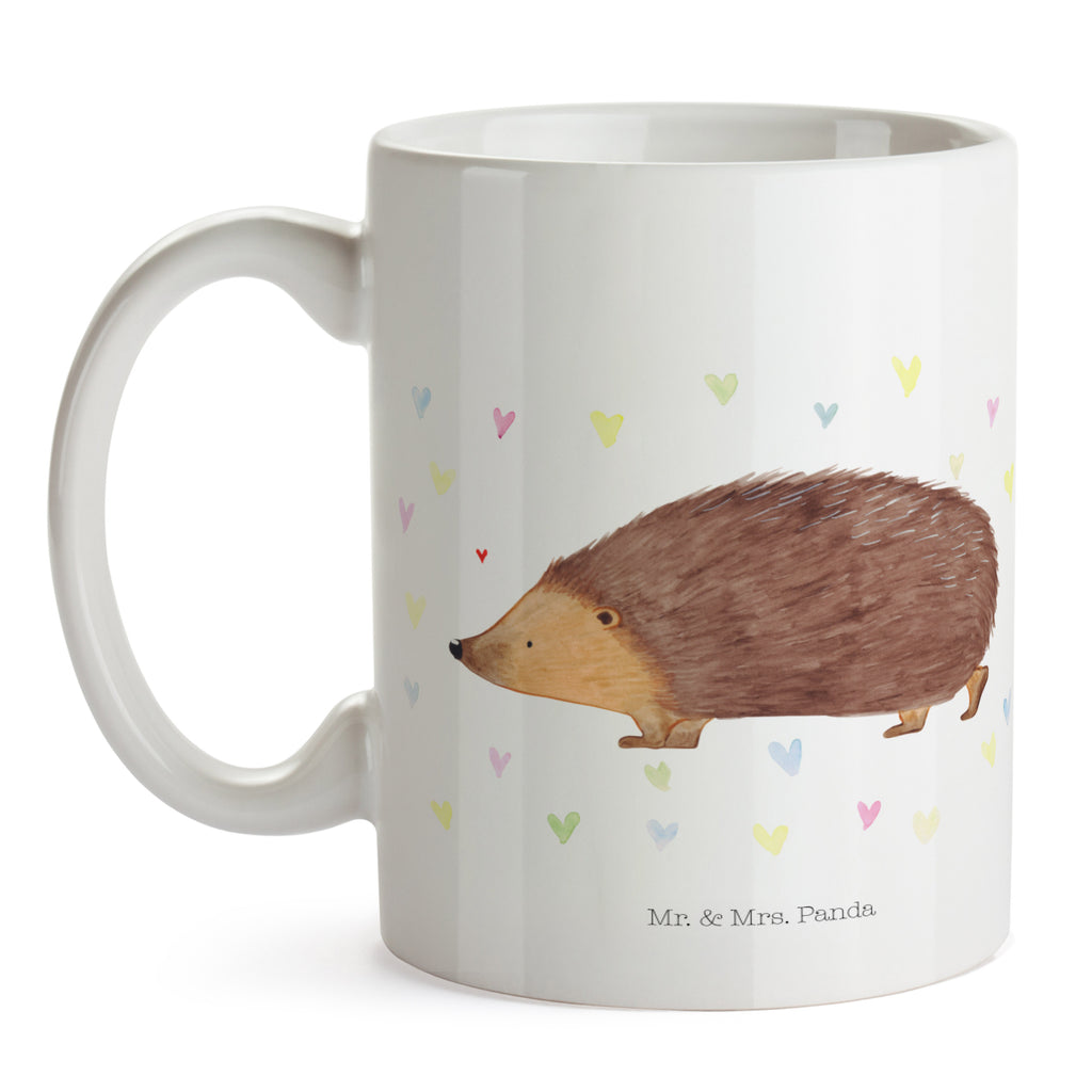 Tasse Igel Herzen Liebe, Herz, Herzen, Igel, Vertrauen, Kuss, Leben Becher, Kaffeetasse, Kaffeebecher, Tee, Frühstück, Büro  süße Tiermotive, gute Laune, lustige Sprüche, Tiere