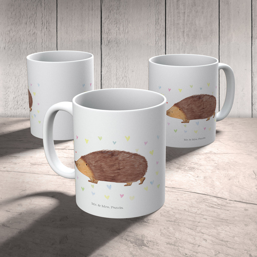 Tasse Igel Herzen Liebe, Herz, Herzen, Igel, Vertrauen, Kuss, Leben Becher, Kaffeetasse, Kaffeebecher, Tee, Frühstück, Büro  süße Tiermotive, gute Laune, lustige Sprüche, Tiere
