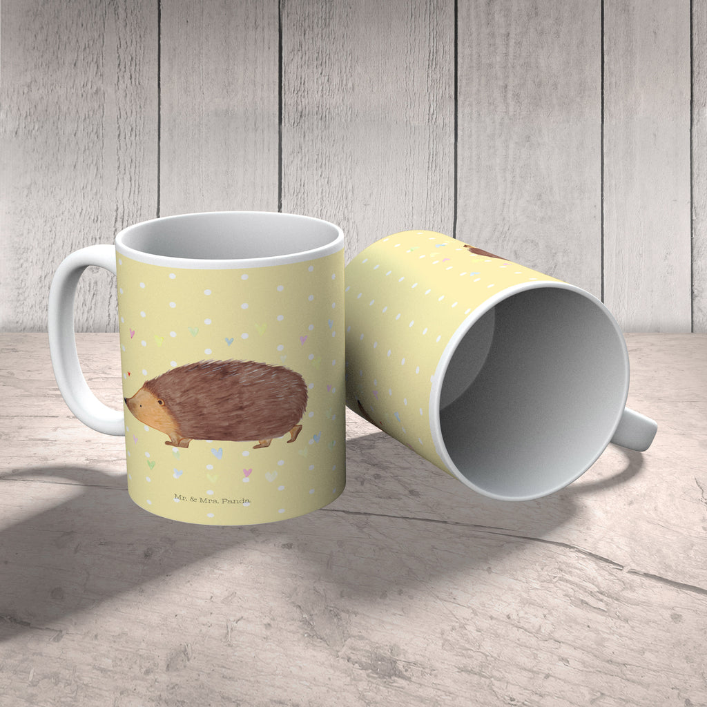 Tasse Igel Herzen Liebe, Herz, Herzen, Igel, Vertrauen, Kuss, Leben Becher, Kaffeetasse, Kaffeebecher, Tee, Frühstück, Büro  süße Tiermotive, gute Laune, lustige Sprüche, Tiere