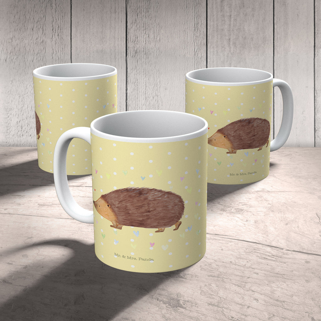 Tasse Igel Herzen Liebe, Herz, Herzen, Igel, Vertrauen, Kuss, Leben Becher, Kaffeetasse, Kaffeebecher, Tee, Frühstück, Büro  süße Tiermotive, gute Laune, lustige Sprüche, Tiere