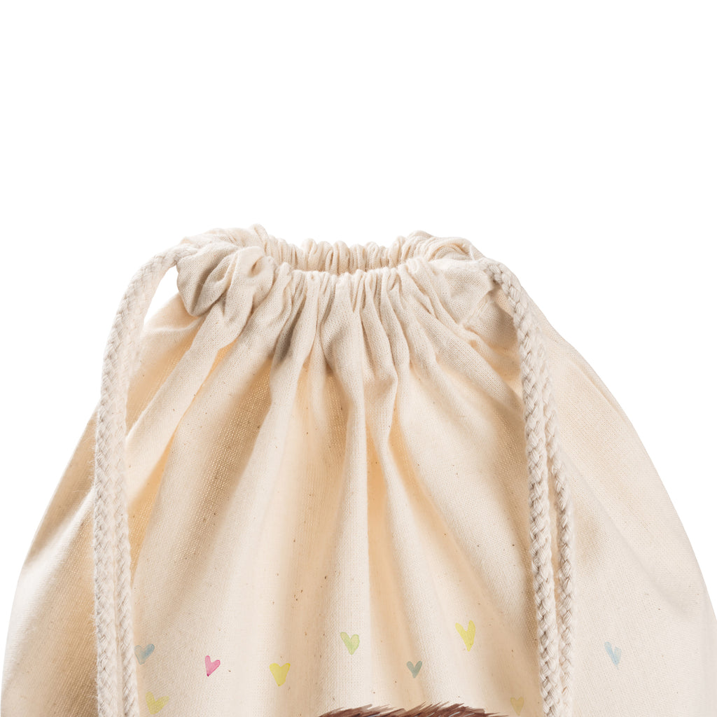 Sportbeutel Igel Herzen Turnbeutel, Beutel, Sporttasche, Tasche, Stoffbeutel, Tiermotive, Gute Laune, lustige Sprüche, Tiere, Liebe, Herz, Herzen, Igel, Vertrauen, Kuss, Leben