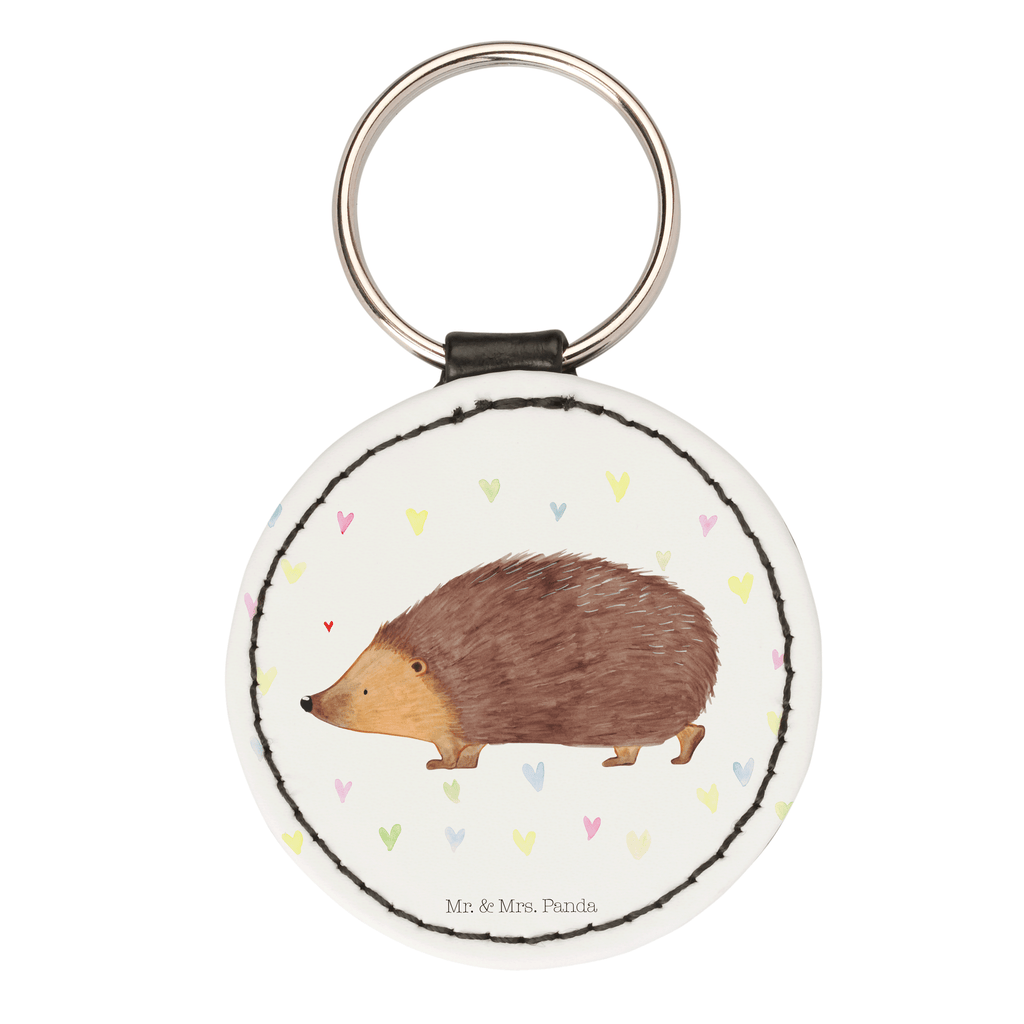 Rund Schlüsselanhänger Igel Herzen Schlüsselanhänger, Anhänger, Taschenanhänger, Glücksbringer, Schutzengel, Tiermotive, Gute Laune, lustige Sprüche, Tiere, Liebe, Herz, Herzen, Igel, Vertrauen, Kuss, Leben
