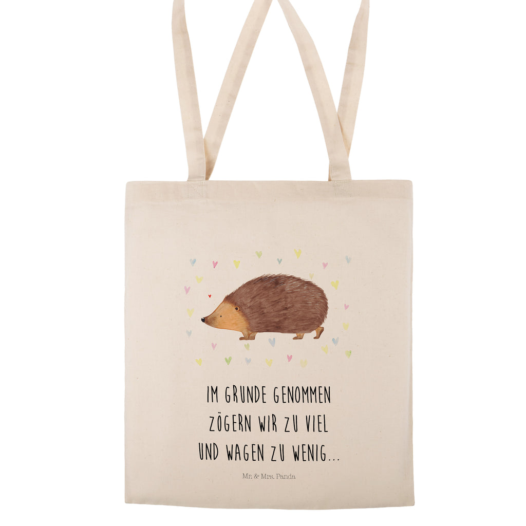 Tragetasche Igel Herzen Beuteltasche, Beutel, Einkaufstasche, Jutebeutel, Stoffbeutel, Tiermotive, Gute Laune, lustige Sprüche, Tiere, Liebe, Herz, Herzen, Igel, Vertrauen, Kuss, Leben
