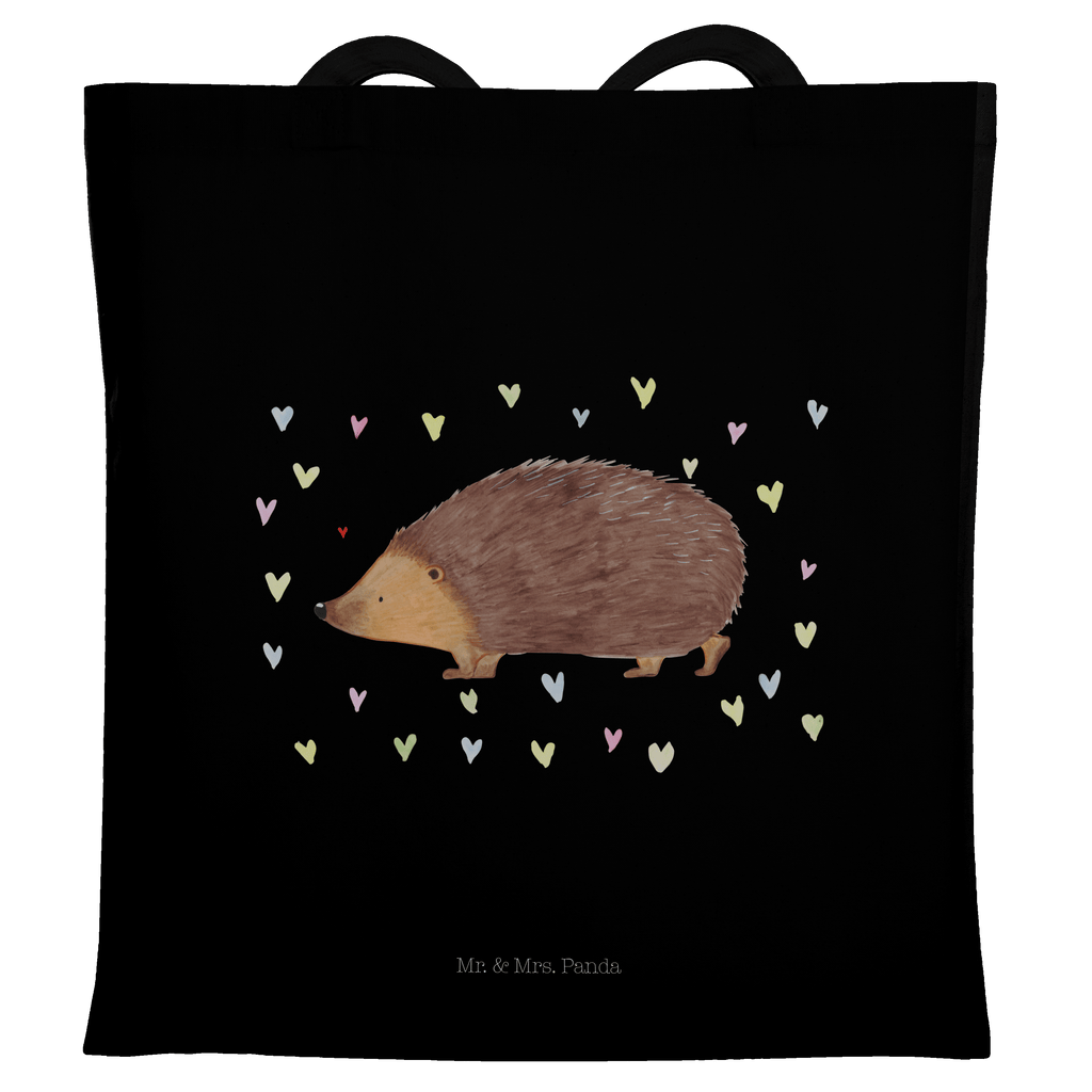 Tragetasche Igel Herzen Beuteltasche, Beutel, Einkaufstasche, Jutebeutel, Stoffbeutel, Tiermotive, Gute Laune, lustige Sprüche, Tiere, Liebe, Herz, Herzen, Igel, Vertrauen, Kuss, Leben