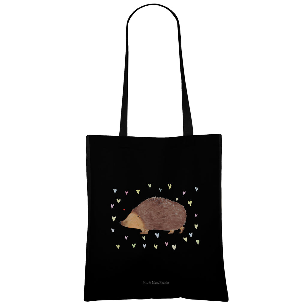 Tragetasche Igel Herzen Beuteltasche, Beutel, Einkaufstasche, Jutebeutel, Stoffbeutel, Tiermotive, Gute Laune, lustige Sprüche, Tiere, Liebe, Herz, Herzen, Igel, Vertrauen, Kuss, Leben