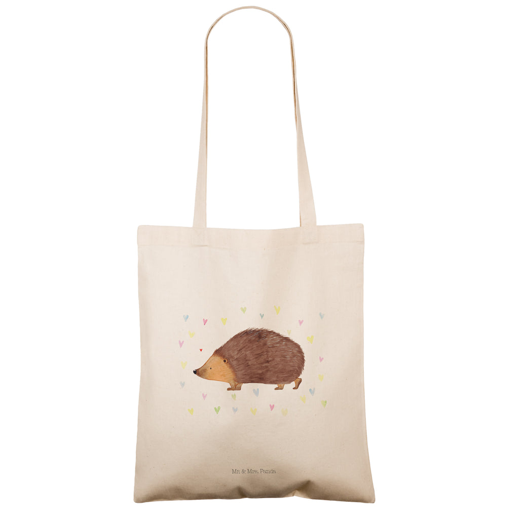 Tragetasche Igel Herzen Beuteltasche, Beutel, Einkaufstasche, Jutebeutel, Stoffbeutel, Tiermotive, Gute Laune, lustige Sprüche, Tiere, Liebe, Herz, Herzen, Igel, Vertrauen, Kuss, Leben