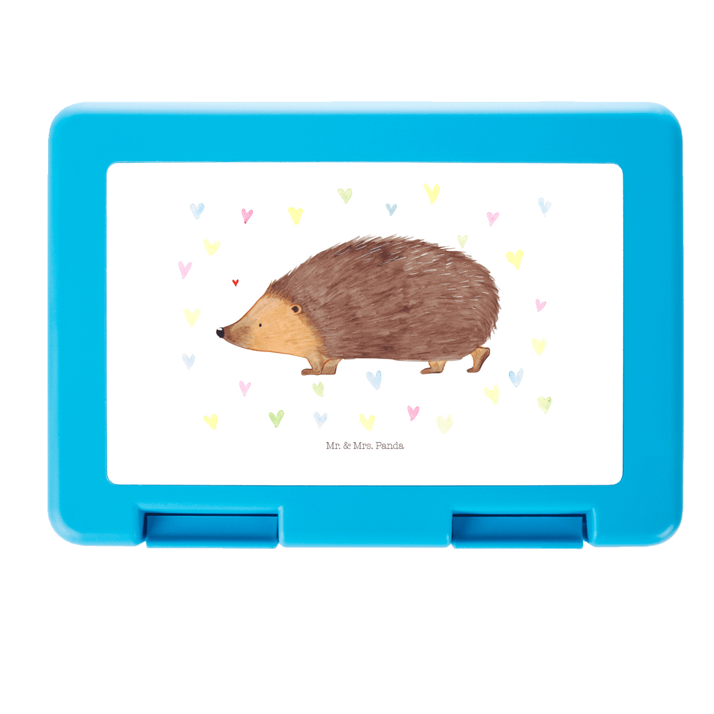 Brotdose Igel Herzen Brotbox, Snackbox, Lunch box, Butterbrotdose, Brotzeitbox, Tiermotive, Gute Laune, lustige Sprüche, Tiere, Liebe, Herz, Herzen, Igel, Vertrauen, Kuss, Leben