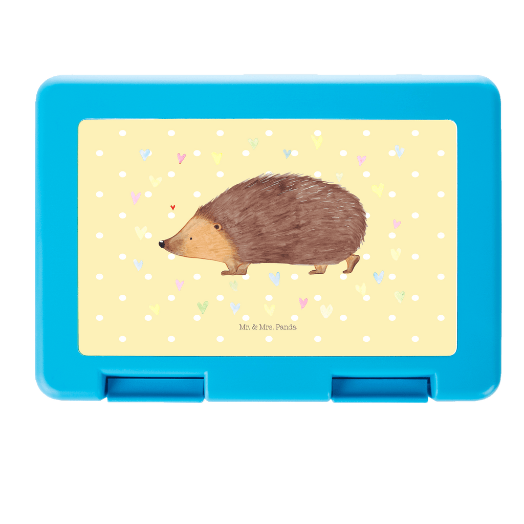 Brotdose Igel Herzen Brotbox, Snackbox, Lunch box, Butterbrotdose, Brotzeitbox, Tiermotive, Gute Laune, lustige Sprüche, Tiere, Liebe, Herz, Herzen, Igel, Vertrauen, Kuss, Leben