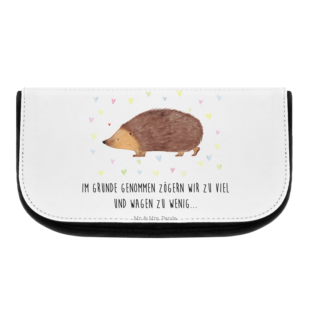 Kosmetiktasche Igel Herzen Kosmetikbeutel, Kulturtasche, Kulturbeutel, Schminktasche, Make-Up Tasche, Tiermotive, Gute Laune, lustige Sprüche, Tiere, Liebe, Herz, Herzen, Igel, Vertrauen, Kuss, Leben