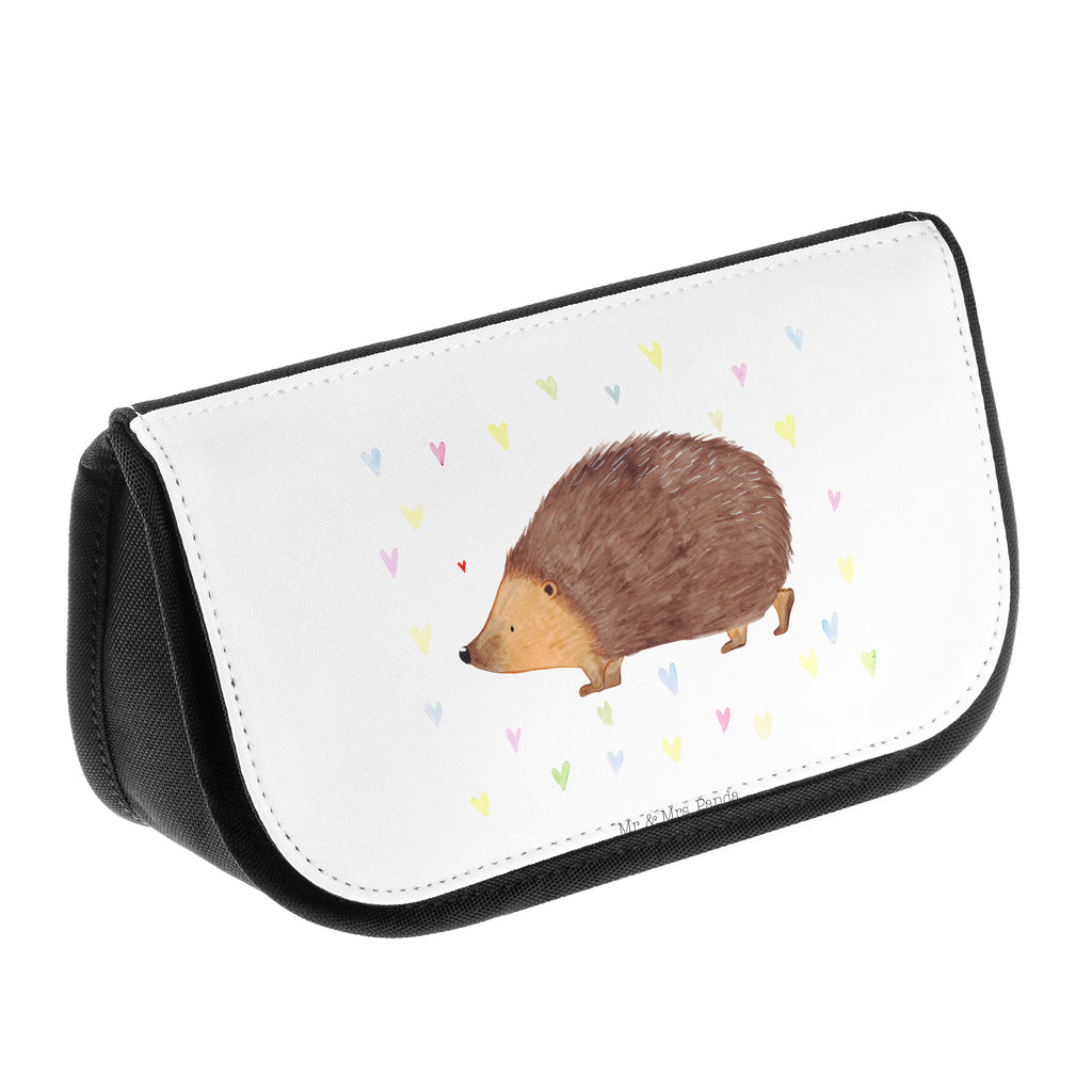 Kosmetiktasche Igel Herzen Kosmetikbeutel, Kulturtasche, Kulturbeutel, Schminktasche, Make-Up Tasche, Tiermotive, Gute Laune, lustige Sprüche, Tiere, Liebe, Herz, Herzen, Igel, Vertrauen, Kuss, Leben