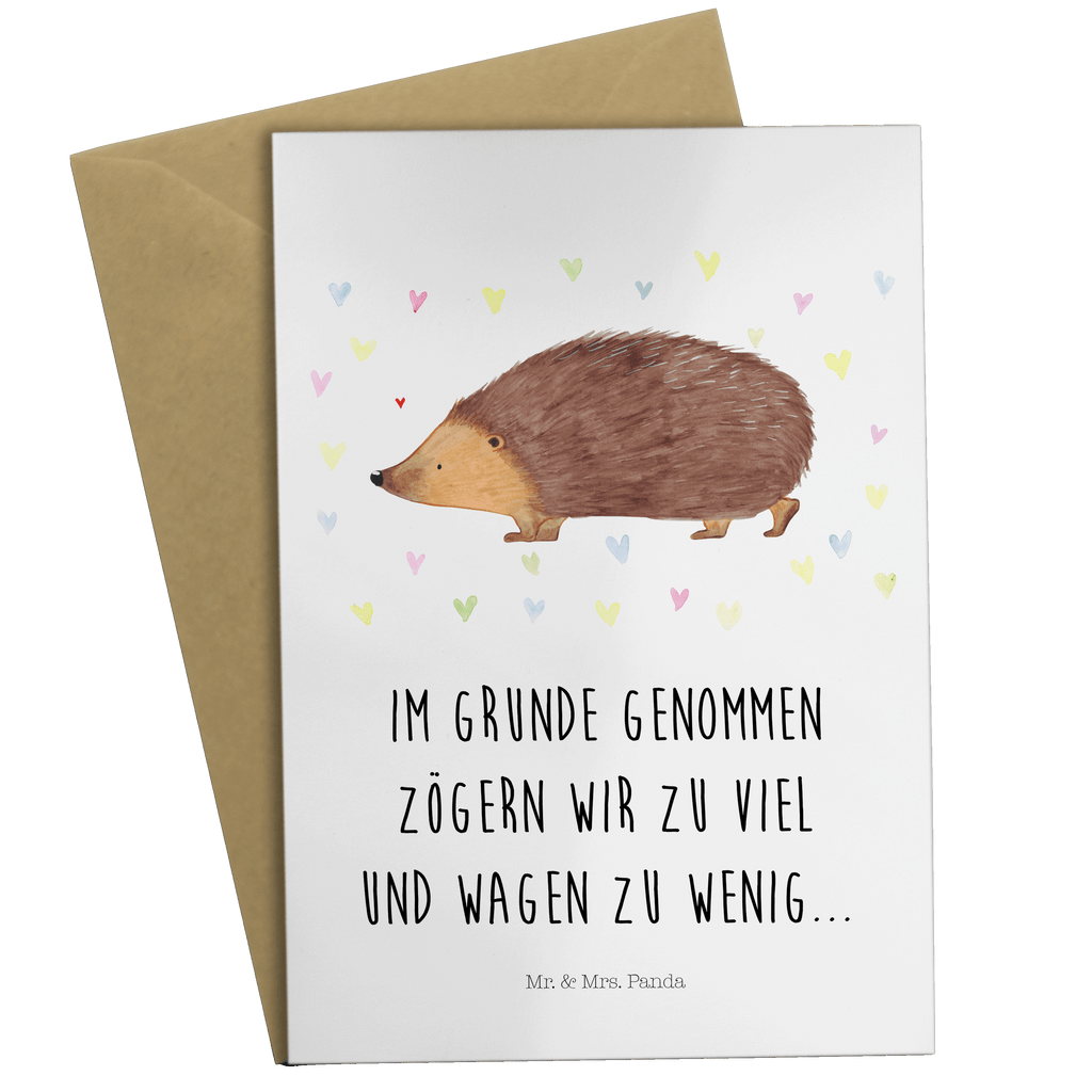 Grußkarte Igel Herzen Klappkarte, Einladungskarte, Glückwunschkarte, Hochzeitskarte, Geburtstagskarte, Karte, Tiermotive, Gute Laune, lustige Sprüche, Tiere, Liebe, Herz, Herzen, Igel, Vertrauen, Kuss, Leben