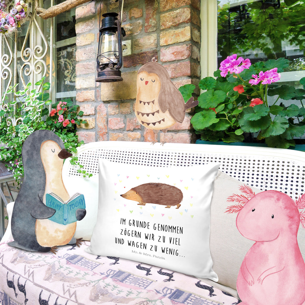 40x40 Kissen Igel Herzen Kissenhülle, Kopfkissen, Sofakissen, Dekokissen, Motivkissen, Tiermotive, Gute Laune, lustige Sprüche, Tiere, Liebe, Herz, Herzen, Igel, Vertrauen, Kuss, Leben
