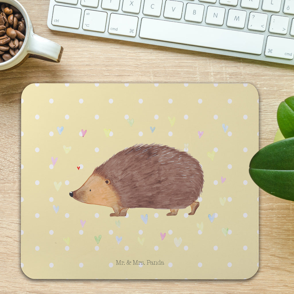 Mauspad Igel Herzen Mousepad, Computer zubehör, Büroausstattung, PC Zubehör, Arbeitszimmer, Mauspad, Einzigartiges Mauspad, Designer Mauspad, Tiermotive, Gute Laune, lustige Sprüche, Tiere, Liebe, Herz, Herzen, Igel, Vertrauen, Kuss, Leben