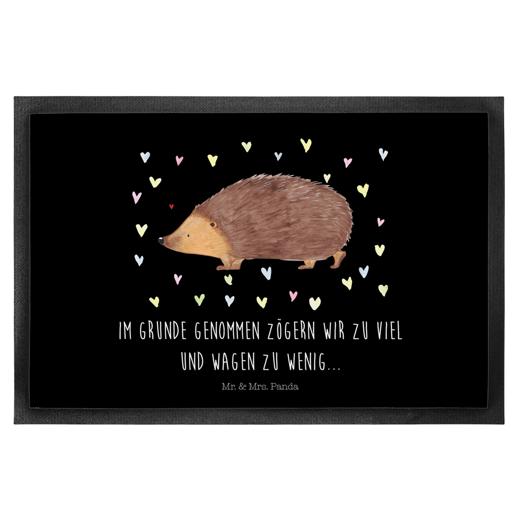 Fußmatte Igel Herzen Liebe, Herz, Herzen, Igel, Vertrauen, Kuss, Leben Türvorleger, Schmutzmatte, Fußabtreter, Matte, Schmutzfänger, Fußabstreifer, Schmutzfangmatte, Türmatte, Motivfußmatte,  Haustürmatte, Vorleger  süße Tiermotive, gute Laune, lustige Sprüche, Tiere