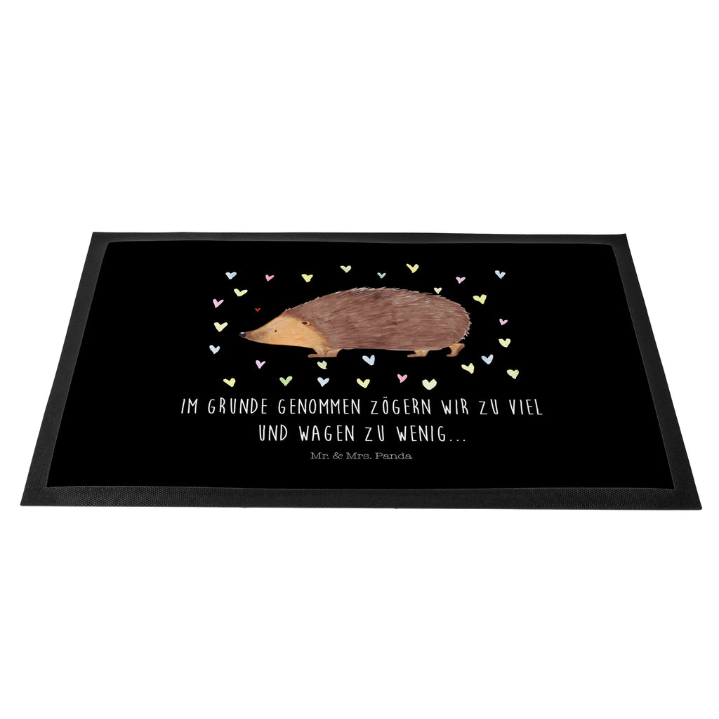 Fußmatte Igel Herzen Liebe, Herz, Herzen, Igel, Vertrauen, Kuss, Leben Türvorleger, Schmutzmatte, Fußabtreter, Matte, Schmutzfänger, Fußabstreifer, Schmutzfangmatte, Türmatte, Motivfußmatte,  Haustürmatte, Vorleger  süße Tiermotive, gute Laune, lustige Sprüche, Tiere