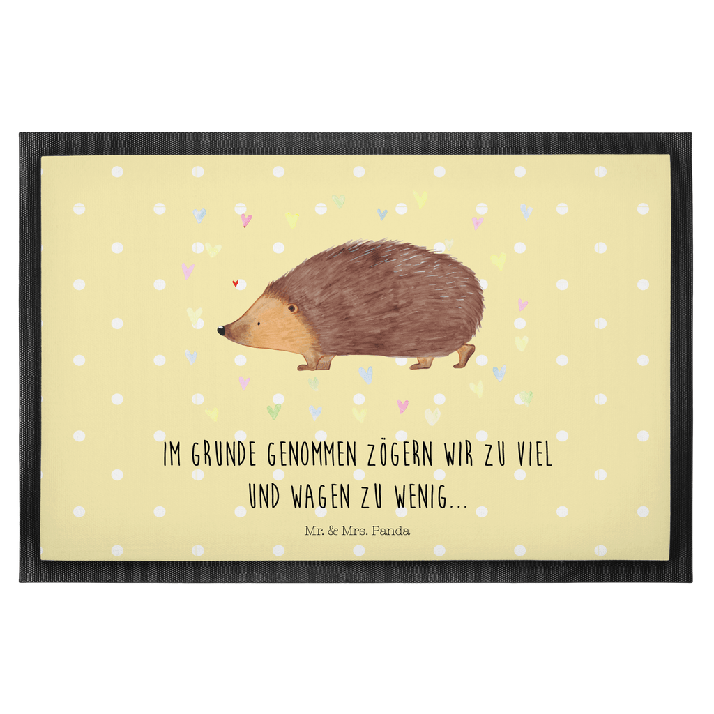 Fußmatte Igel Herzen Liebe, Herz, Herzen, Igel, Vertrauen, Kuss, Leben Türvorleger, Schmutzmatte, Fußabtreter, Matte, Schmutzfänger, Fußabstreifer, Schmutzfangmatte, Türmatte, Motivfußmatte,  Haustürmatte, Vorleger  süße Tiermotive, gute Laune, lustige Sprüche, Tiere