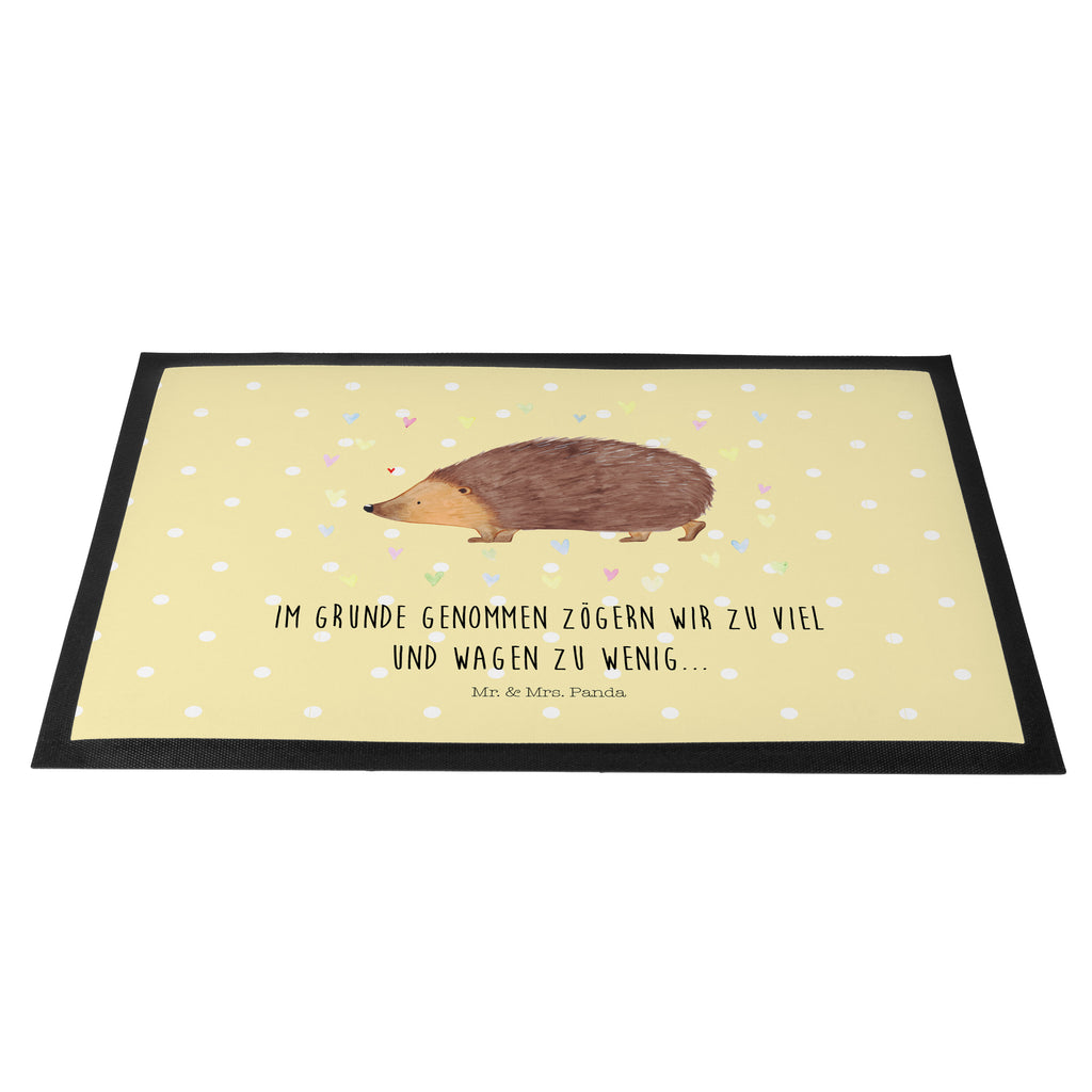 Fußmatte Igel Herzen Liebe, Herz, Herzen, Igel, Vertrauen, Kuss, Leben Türvorleger, Schmutzmatte, Fußabtreter, Matte, Schmutzfänger, Fußabstreifer, Schmutzfangmatte, Türmatte, Motivfußmatte,  Haustürmatte, Vorleger  süße Tiermotive, gute Laune, lustige Sprüche, Tiere