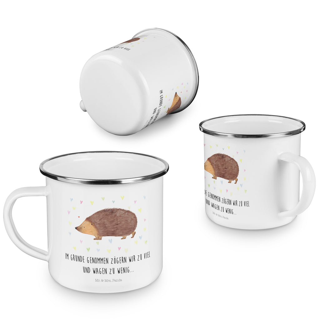 Camping Emaille Tasse Igel Herzen Campingtasse, Trinkbecher, Metalltasse, Outdoor Tasse, Emaille Trinkbecher, Blechtasse Outdoor, Emaille Campingbecher, Edelstahl Trinkbecher, Metalltasse für Camping, Kaffee Blechtasse, Camping Tasse Metall, Tiermotive, Gute Laune, lustige Sprüche, Tiere, Liebe, Herz, Herzen, Igel, Vertrauen, Kuss, Leben