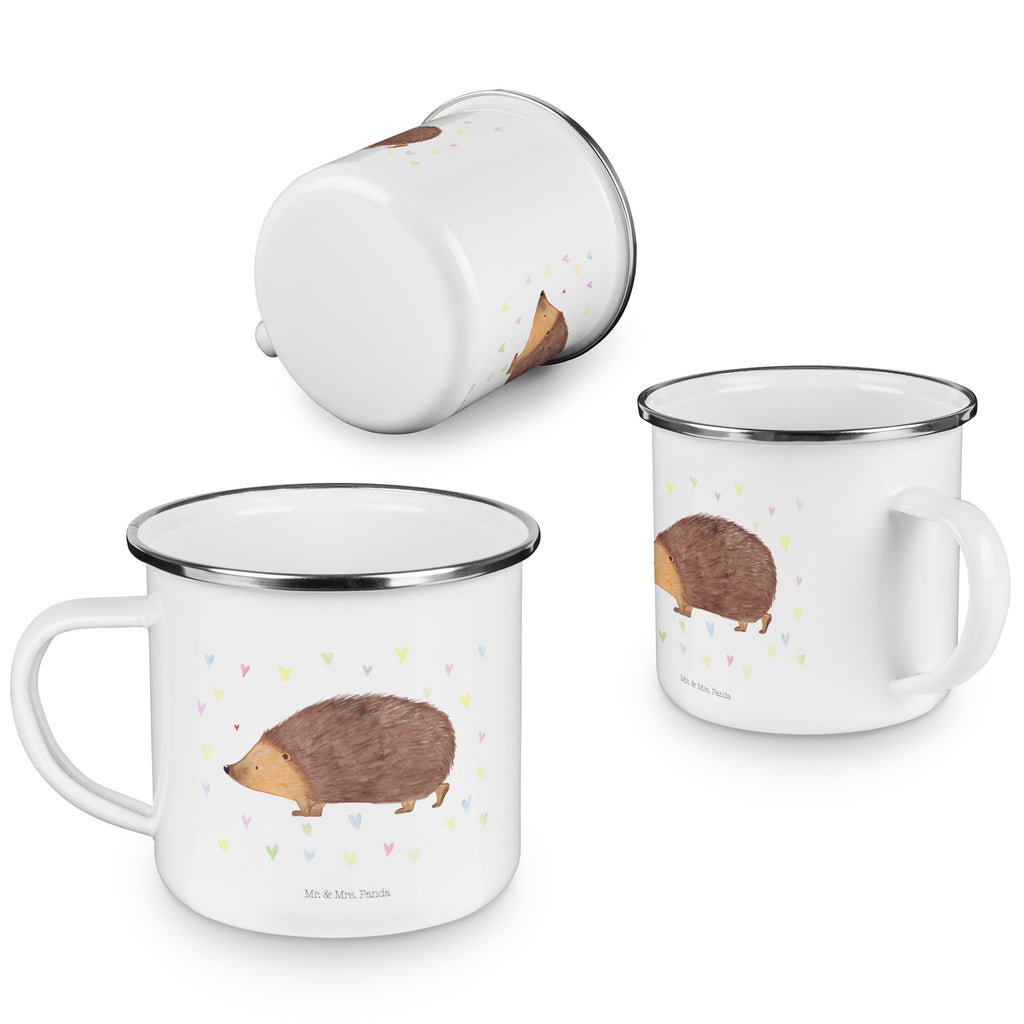 Camping Emaille Tasse Igel Herzen Campingtasse, Trinkbecher, Metalltasse, Outdoor Tasse, Emaille Trinkbecher, Blechtasse Outdoor, Emaille Campingbecher, Edelstahl Trinkbecher, Metalltasse für Camping, Kaffee Blechtasse, Camping Tasse Metall, Tiermotive, Gute Laune, lustige Sprüche, Tiere, Liebe, Herz, Herzen, Igel, Vertrauen, Kuss, Leben