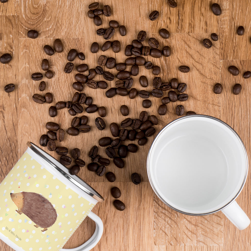 Camping Emaille Tasse Igel Herzen Campingtasse, Trinkbecher, Metalltasse, Outdoor Tasse, Emaille Trinkbecher, Blechtasse Outdoor, Emaille Campingbecher, Edelstahl Trinkbecher, Metalltasse für Camping, Kaffee Blechtasse, Camping Tasse Metall, Tiermotive, Gute Laune, lustige Sprüche, Tiere, Liebe, Herz, Herzen, Igel, Vertrauen, Kuss, Leben