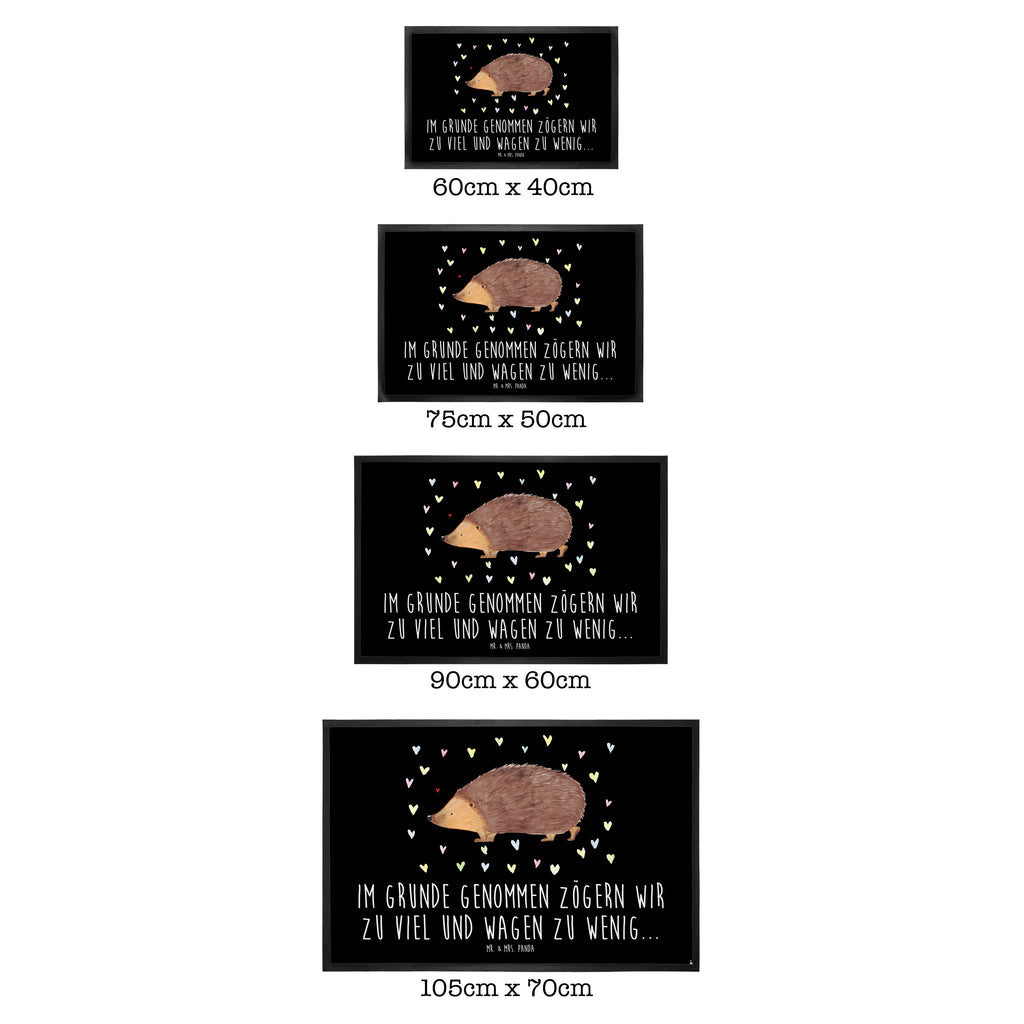 Fußmatte Igel Herzen Liebe, Herz, Herzen, Igel, Vertrauen, Kuss, Leben Türvorleger, Schmutzmatte, Fußabtreter, Matte, Schmutzfänger, Fußabstreifer, Schmutzfangmatte, Türmatte, Motivfußmatte,  Haustürmatte, Vorleger  süße Tiermotive, gute Laune, lustige Sprüche, Tiere