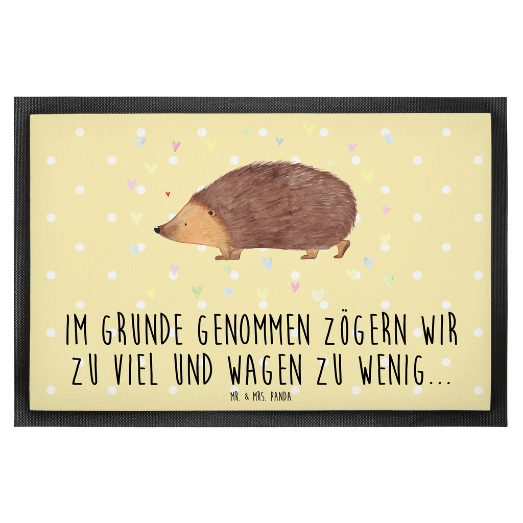 Fußmatte Igel Herzen Liebe, Herz, Herzen, Igel, Vertrauen, Kuss, Leben Türvorleger, Schmutzmatte, Fußabtreter, Matte, Schmutzfänger, Fußabstreifer, Schmutzfangmatte, Türmatte, Motivfußmatte,  Haustürmatte, Vorleger  süße Tiermotive, gute Laune, lustige Sprüche, Tiere