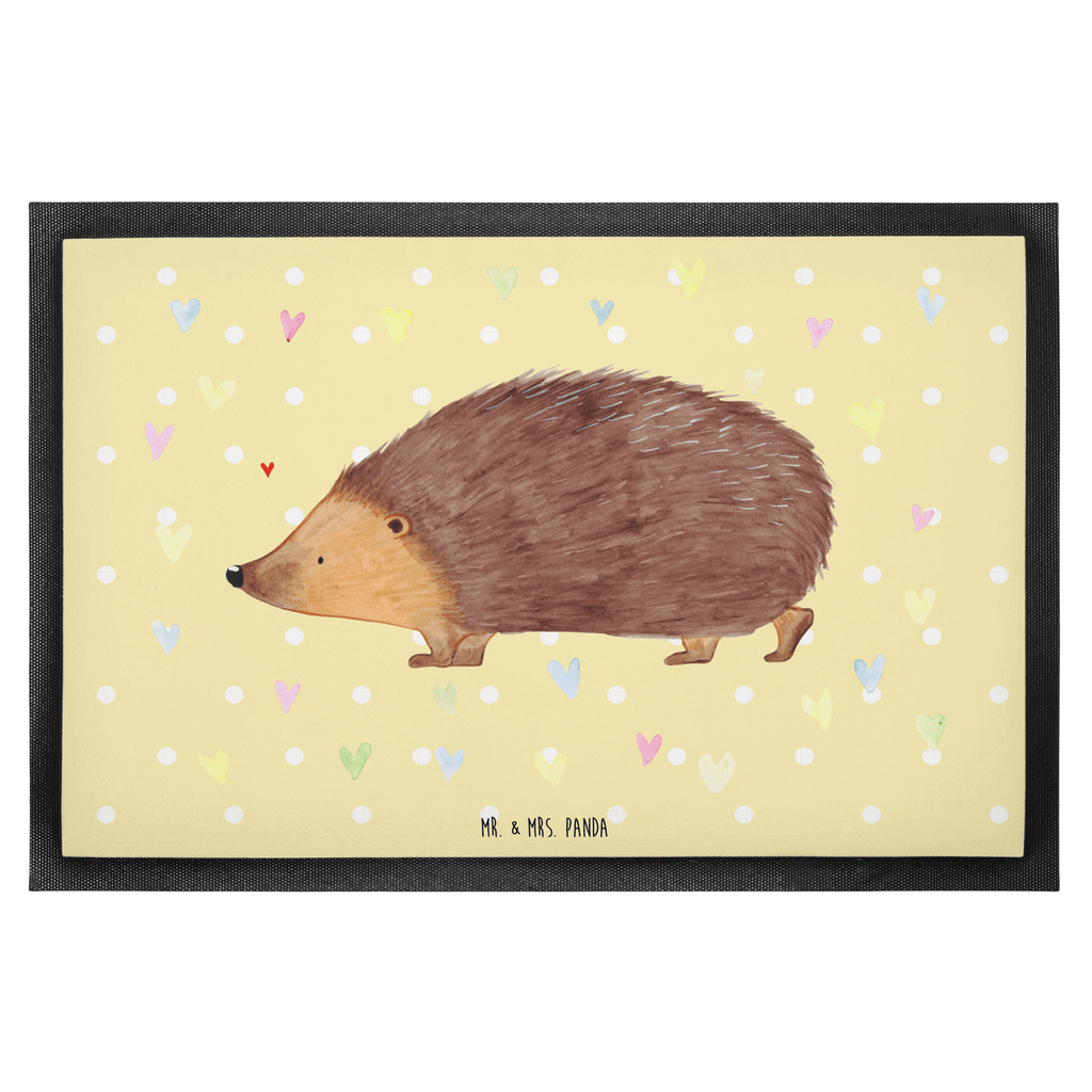 Fußmatte Igel Herzen Liebe, Herz, Herzen, Igel, Vertrauen, Kuss, Leben Türvorleger, Schmutzmatte, Fußabtreter, Matte, Schmutzfänger, Fußabstreifer, Schmutzfangmatte, Türmatte, Motivfußmatte,  Haustürmatte, Vorleger  süße Tiermotive, gute Laune, lustige Sprüche, Tiere