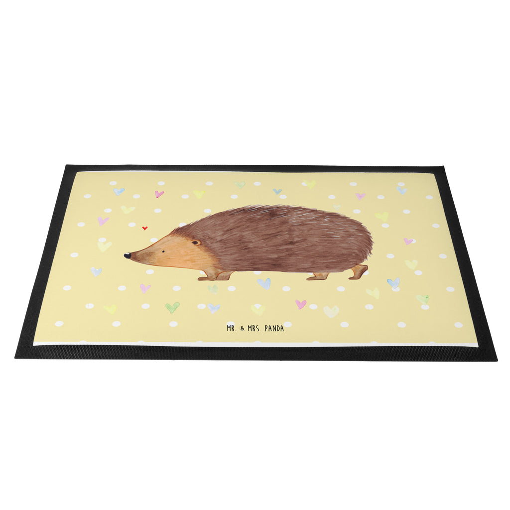 Fußmatte Igel Herzen Liebe, Herz, Herzen, Igel, Vertrauen, Kuss, Leben Türvorleger, Schmutzmatte, Fußabtreter, Matte, Schmutzfänger, Fußabstreifer, Schmutzfangmatte, Türmatte, Motivfußmatte,  Haustürmatte, Vorleger  süße Tiermotive, gute Laune, lustige Sprüche, Tiere