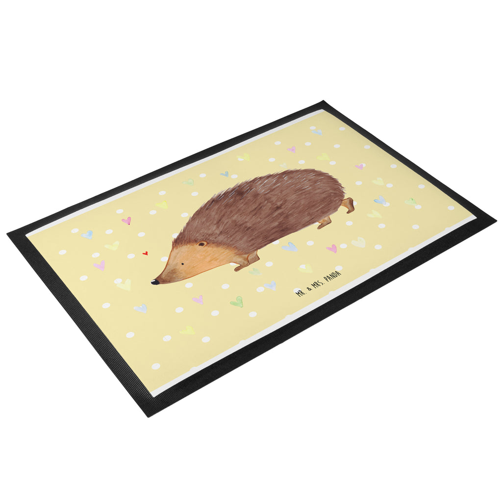 Fußmatte Igel Herzen Liebe, Herz, Herzen, Igel, Vertrauen, Kuss, Leben Türvorleger, Schmutzmatte, Fußabtreter, Matte, Schmutzfänger, Fußabstreifer, Schmutzfangmatte, Türmatte, Motivfußmatte,  Haustürmatte, Vorleger  süße Tiermotive, gute Laune, lustige Sprüche, Tiere