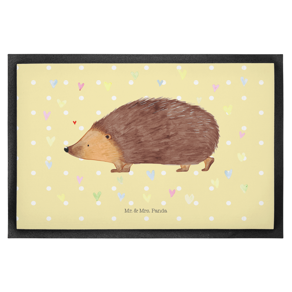 Fußmatte Igel Herzen Liebe, Herz, Herzen, Igel, Vertrauen, Kuss, Leben Türvorleger, Schmutzmatte, Fußabtreter, Matte, Schmutzfänger, Fußabstreifer, Schmutzfangmatte, Türmatte, Motivfußmatte,  Haustürmatte, Vorleger  süße Tiermotive, gute Laune, lustige Sprüche, Tiere