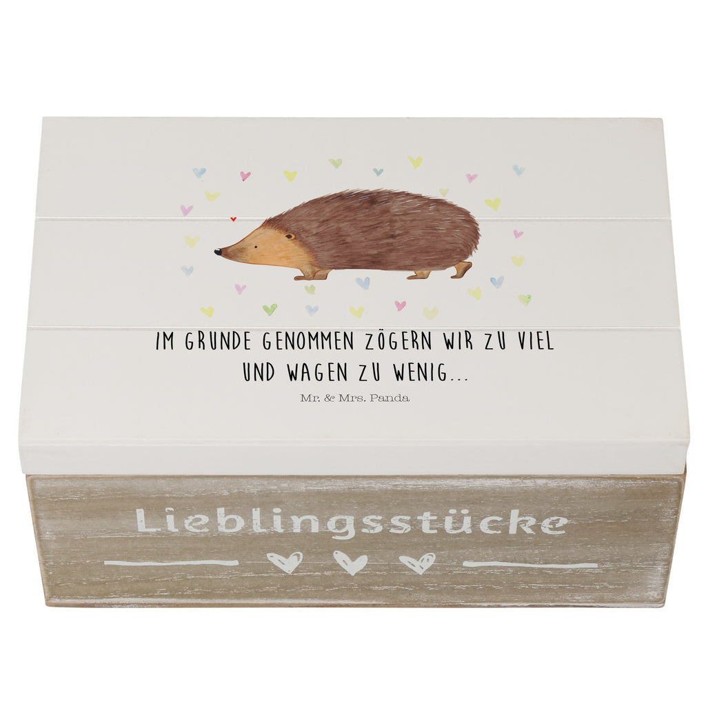 Holzkiste Igel Herzen Holzkiste, Kiste, Schatzkiste, Truhe, Schatulle, XXL, Erinnerungsbox, Erinnerungskiste, Dekokiste, Aufbewahrungsbox, Tiermotive, Gute Laune, lustige Sprüche, Tiere, Liebe, Herz, Herzen, Igel, Vertrauen, Kuss, Leben