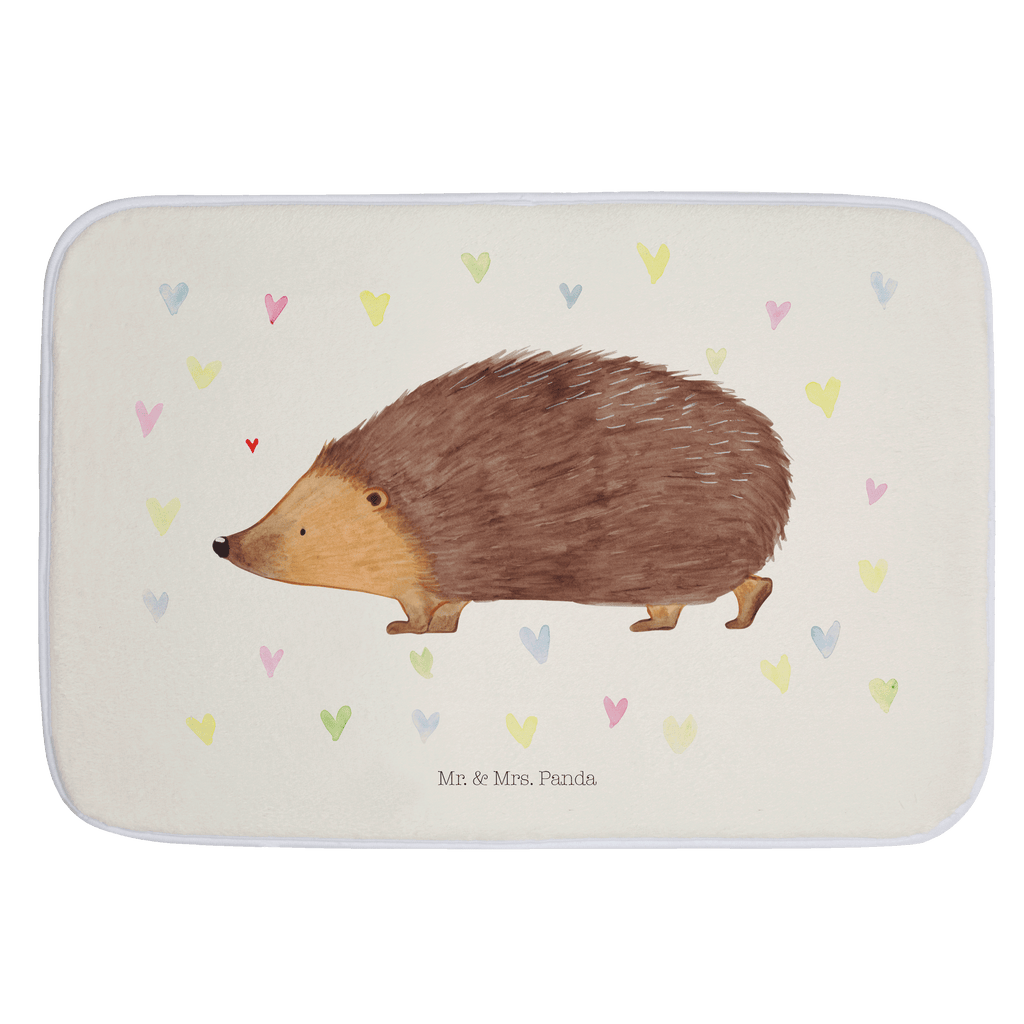 Badvorleger Igel Herzen Badematte, Badteppich, Duschvorleger, Badezimmerteppich, Badezimmermatte, Badvorleger, Duschmatte, Duschteppich, Tiermotive, Gute Laune, lustige Sprüche, Tiere, Liebe, Herz, Herzen, Igel, Vertrauen, Kuss, Leben