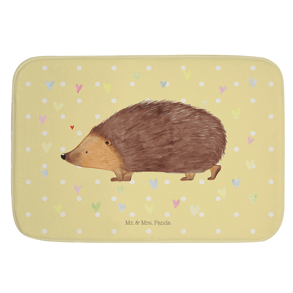 Badvorleger Igel Herzen Badematte, Badteppich, Duschvorleger, Badezimmerteppich, Badezimmermatte, Badvorleger, Duschmatte, Duschteppich, Tiermotive, Gute Laune, lustige Sprüche, Tiere, Liebe, Herz, Herzen, Igel, Vertrauen, Kuss, Leben