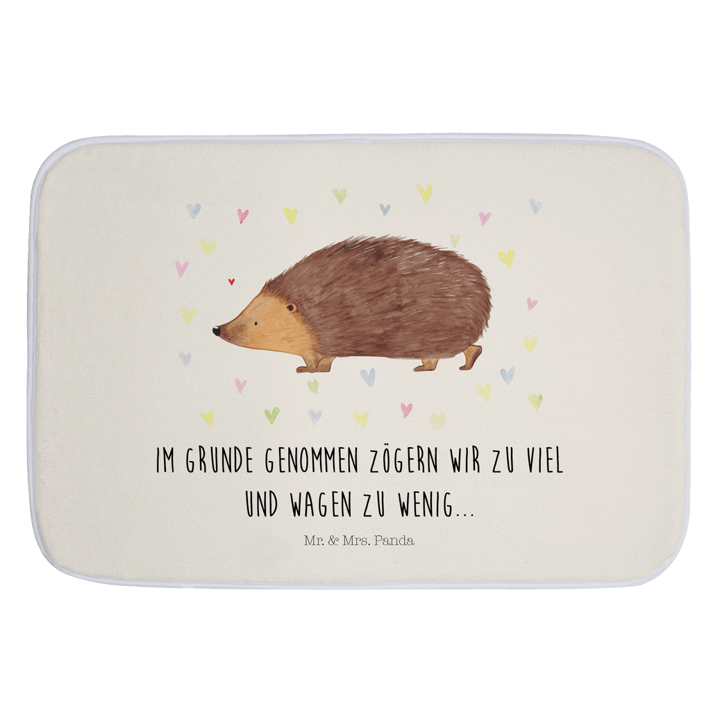 Badvorleger Igel Herzen Badematte, Badteppich, Duschvorleger, Badezimmerteppich, Badezimmermatte, Badvorleger, Duschmatte, Duschteppich, Tiermotive, Gute Laune, lustige Sprüche, Tiere, Liebe, Herz, Herzen, Igel, Vertrauen, Kuss, Leben