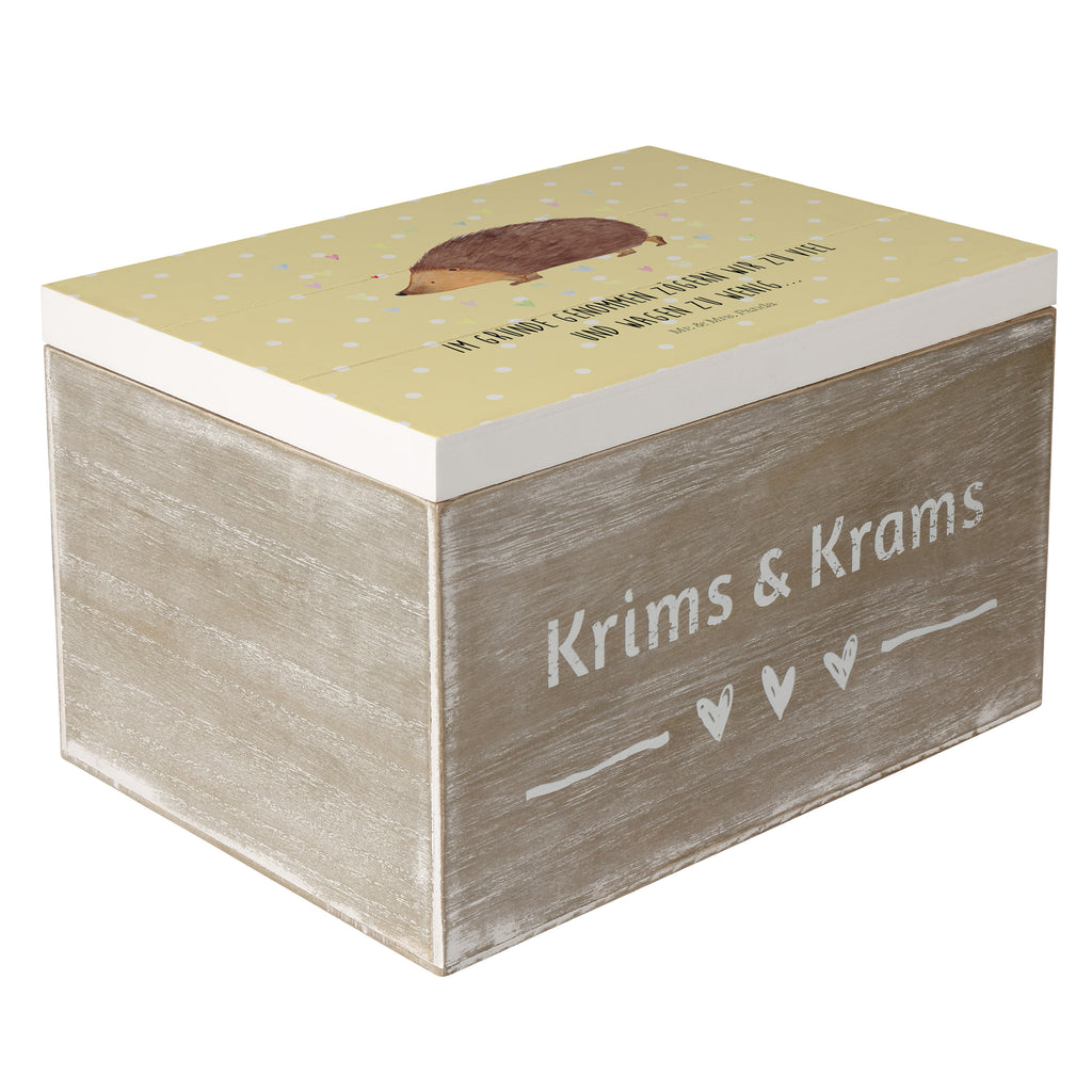 Holzkiste Igel Herzen Holzkiste, Kiste, Schatzkiste, Truhe, Schatulle, XXL, Erinnerungsbox, Erinnerungskiste, Dekokiste, Aufbewahrungsbox, Tiermotive, Gute Laune, lustige Sprüche, Tiere, Liebe, Herz, Herzen, Igel, Vertrauen, Kuss, Leben
