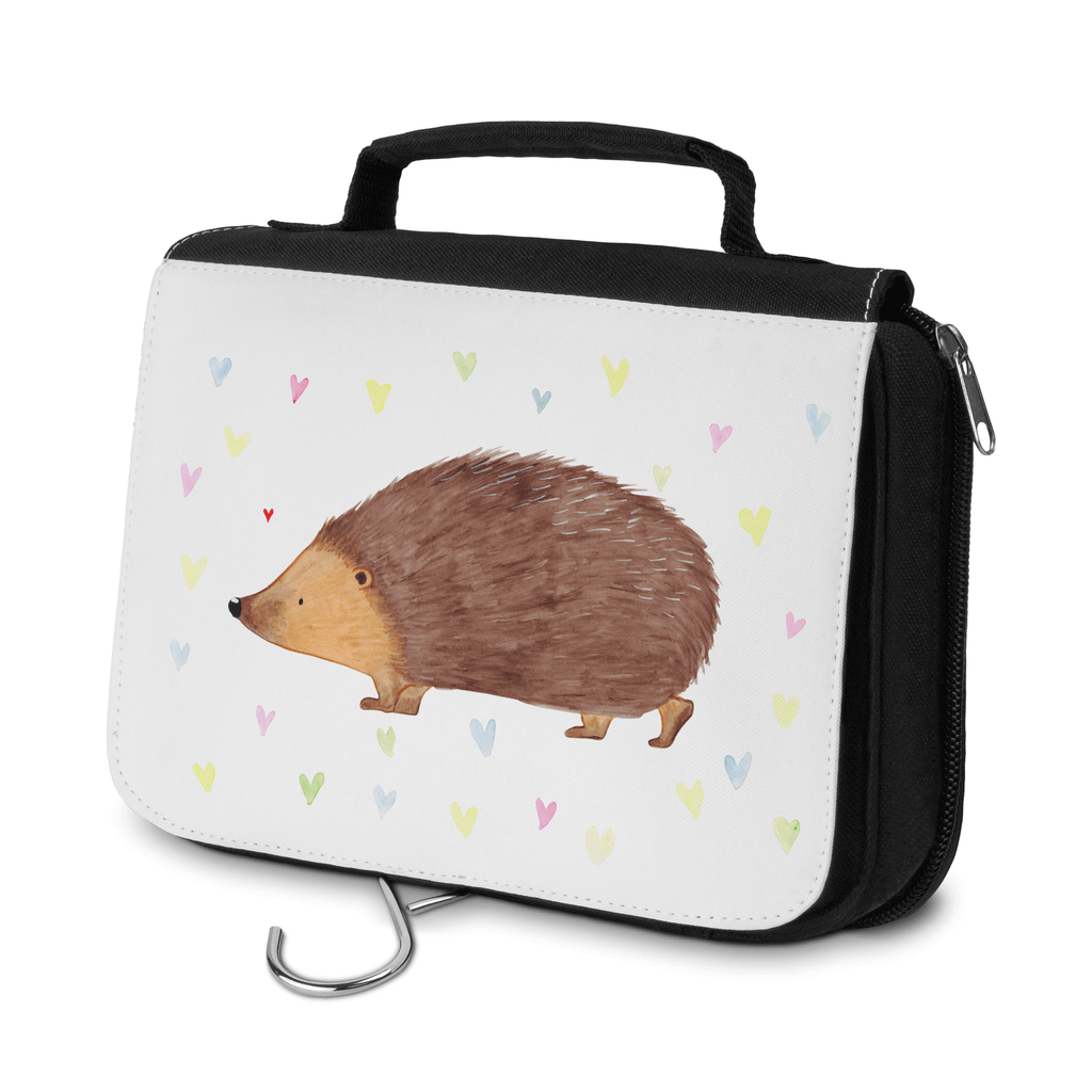 Kulturbeutel Igel Herzen Kulturbeutel, Zum Aufhängen, Waschtasche, Kosmetiktasche, Damen, Herren, Aufbewahrungstasche, Schminktasche, Kosmetikbeutel, Organizer, Kulturtasche, Schminkutensil, Tiermotive, Gute Laune, lustige Sprüche, Tiere, Liebe, Herz, Herzen, Igel, Vertrauen, Kuss, Leben