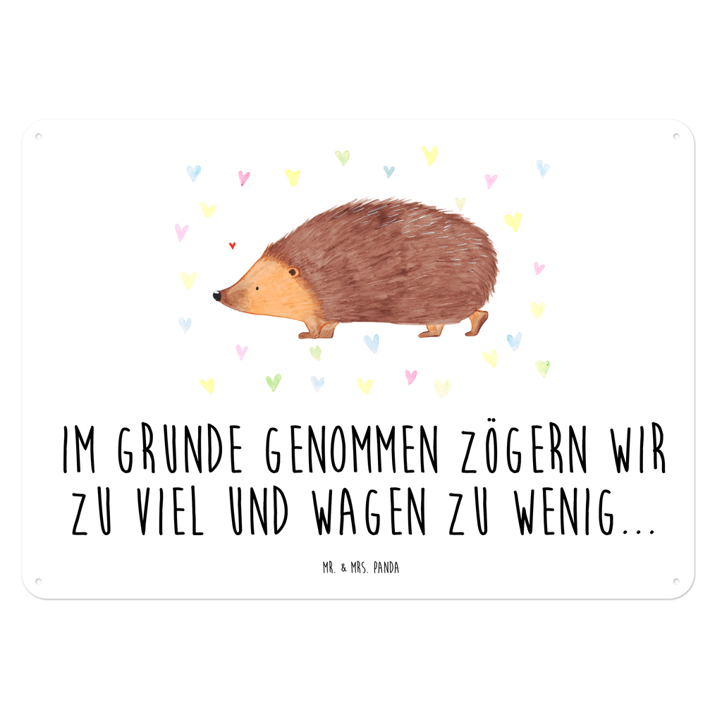 Blechschild Igel Herzen Liebe, Herz, Herzen, Igel, Vertrauen, Kuss, Leben Blechschild, Metallschild, Geschenk Schild, Schild, Magnet-Metall-Schild, Deko Schild, Wandschild, Wand-Dekoration, Türschild, Wandschild, Metallschild  süße Tiermotive, gute Laune, lustige Sprüche, Tiere