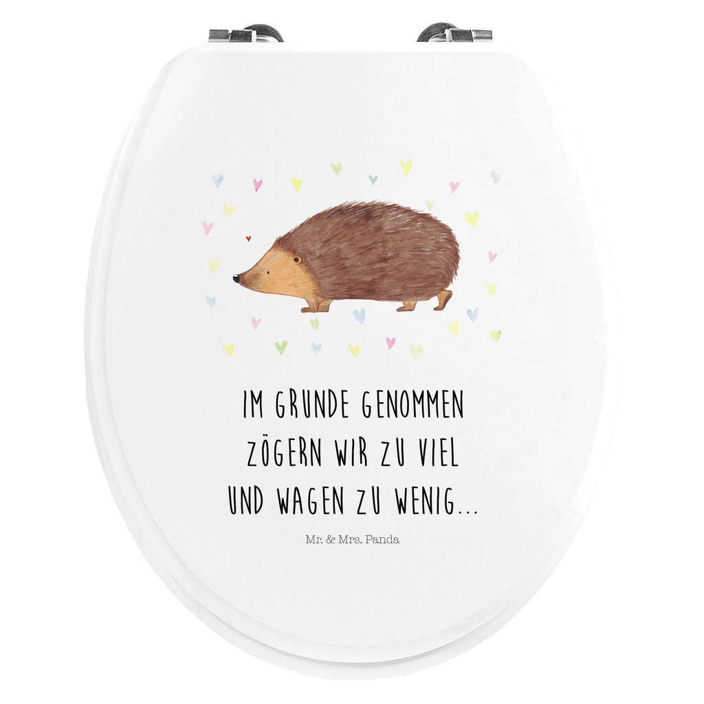 Motiv WC Sitz Igel Herzen Klobrille, Klodeckel, Toilettendeckel, WC-Sitz, Toilette, Tiermotive, Gute Laune, lustige Sprüche, Tiere, Liebe, Herz, Herzen, Igel, Vertrauen, Kuss, Leben