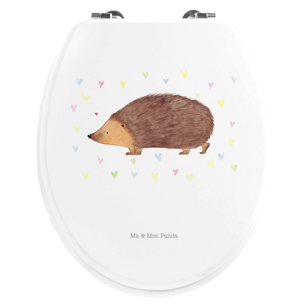 Motiv WC Sitz Igel Herzen Klobrille, Klodeckel, Toilettendeckel, WC-Sitz, Toilette, Tiermotive, Gute Laune, lustige Sprüche, Tiere, Liebe, Herz, Herzen, Igel, Vertrauen, Kuss, Leben