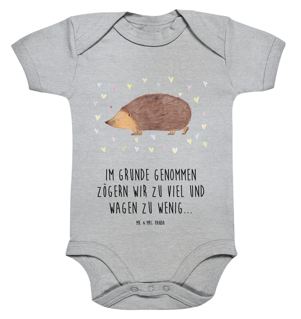 Organic Baby Body Igel Herzen Babykleidung, Babystrampler, Strampler, Wickelbody, Baby Erstausstattung, Junge, Mädchen, Tiermotive, Gute Laune, lustige Sprüche, Tiere, Liebe, Herz, Herzen, Igel, Vertrauen, Kuss, Leben