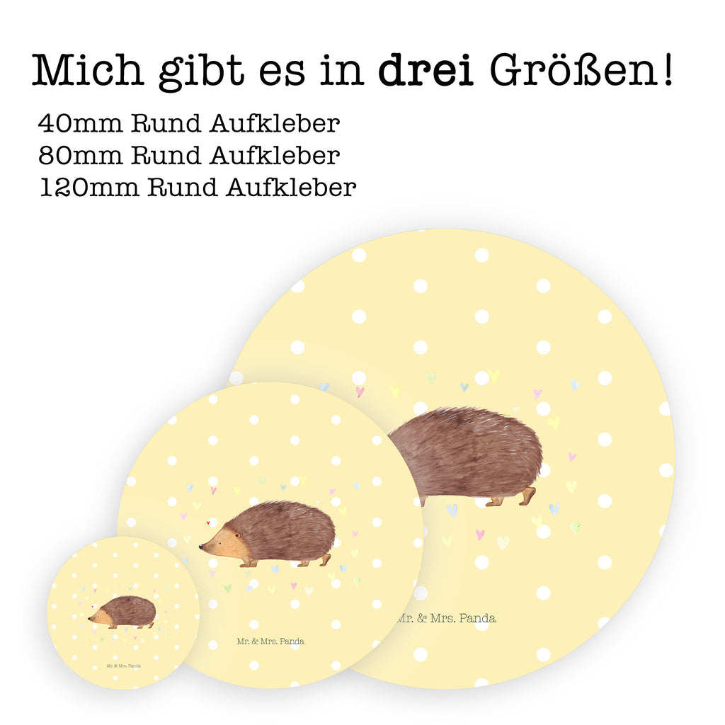 40mm Rund Aufkleber Igel Herzen Sticker, Aufkleber, Etikett, Tiermotive, Gute Laune, lustige Sprüche, Tiere, Liebe, Herz, Herzen, Igel, Vertrauen, Kuss, Leben