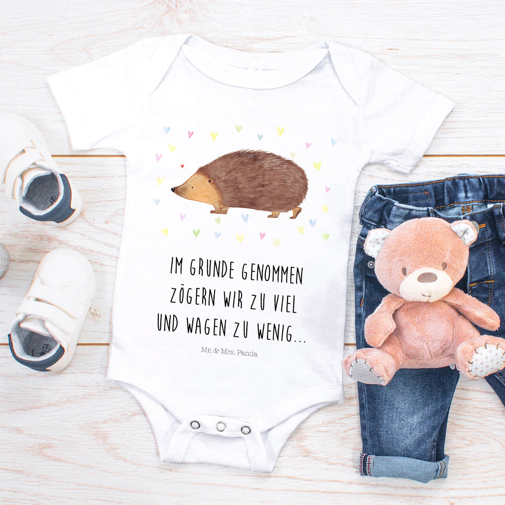 Organic Baby Body Igel Herzen Babykleidung, Babystrampler, Strampler, Wickelbody, Baby Erstausstattung, Junge, Mädchen, Tiermotive, Gute Laune, lustige Sprüche, Tiere, Liebe, Herz, Herzen, Igel, Vertrauen, Kuss, Leben