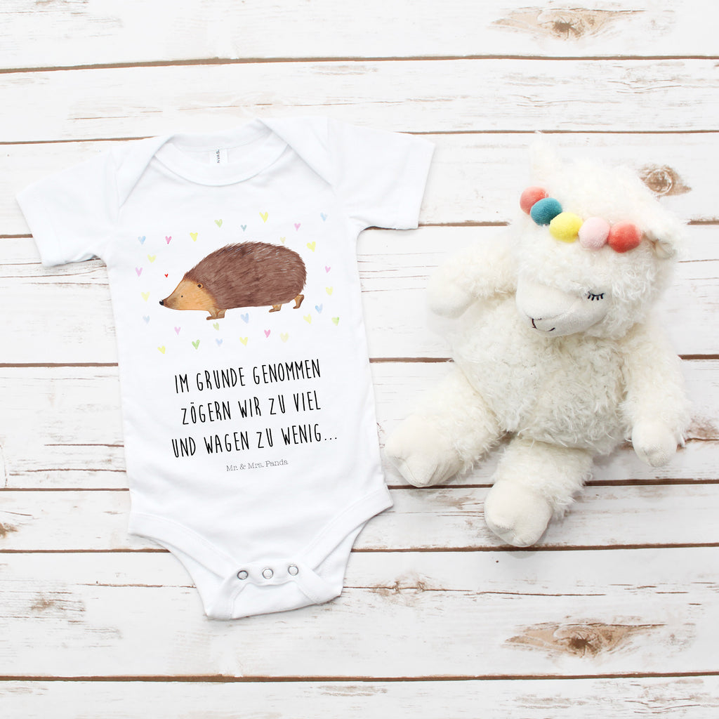 Organic Baby Body Igel Herzen Babykleidung, Babystrampler, Strampler, Wickelbody, Baby Erstausstattung, Junge, Mädchen, Tiermotive, Gute Laune, lustige Sprüche, Tiere, Liebe, Herz, Herzen, Igel, Vertrauen, Kuss, Leben