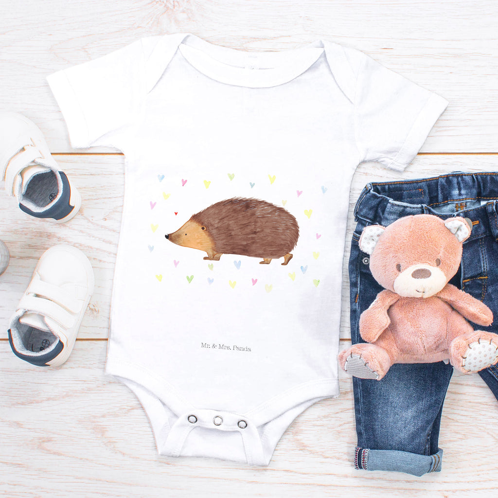 Organic Baby Body Igel Herzen Babykleidung, Babystrampler, Strampler, Wickelbody, Baby Erstausstattung, Junge, Mädchen, Tiermotive, Gute Laune, lustige Sprüche, Tiere, Liebe, Herz, Herzen, Igel, Vertrauen, Kuss, Leben
